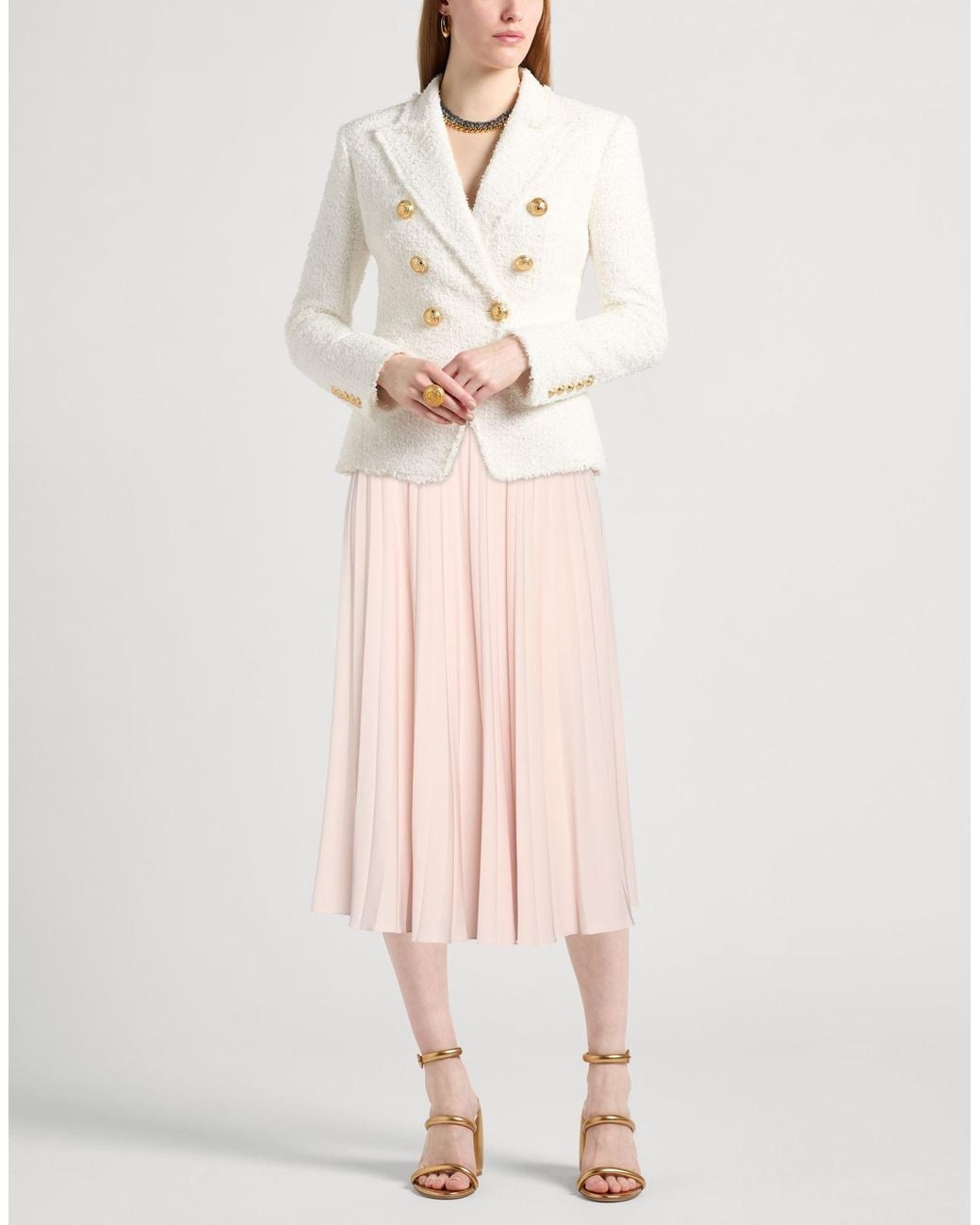 Givenchy Pink Midi Skirt Polyester, Elastane