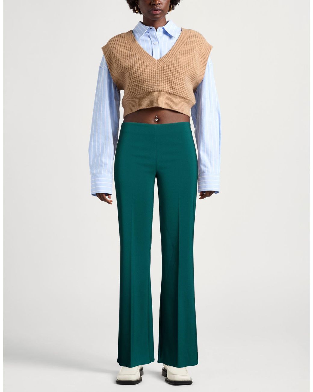 Rinascimento Green Pants Polyester, Elastane