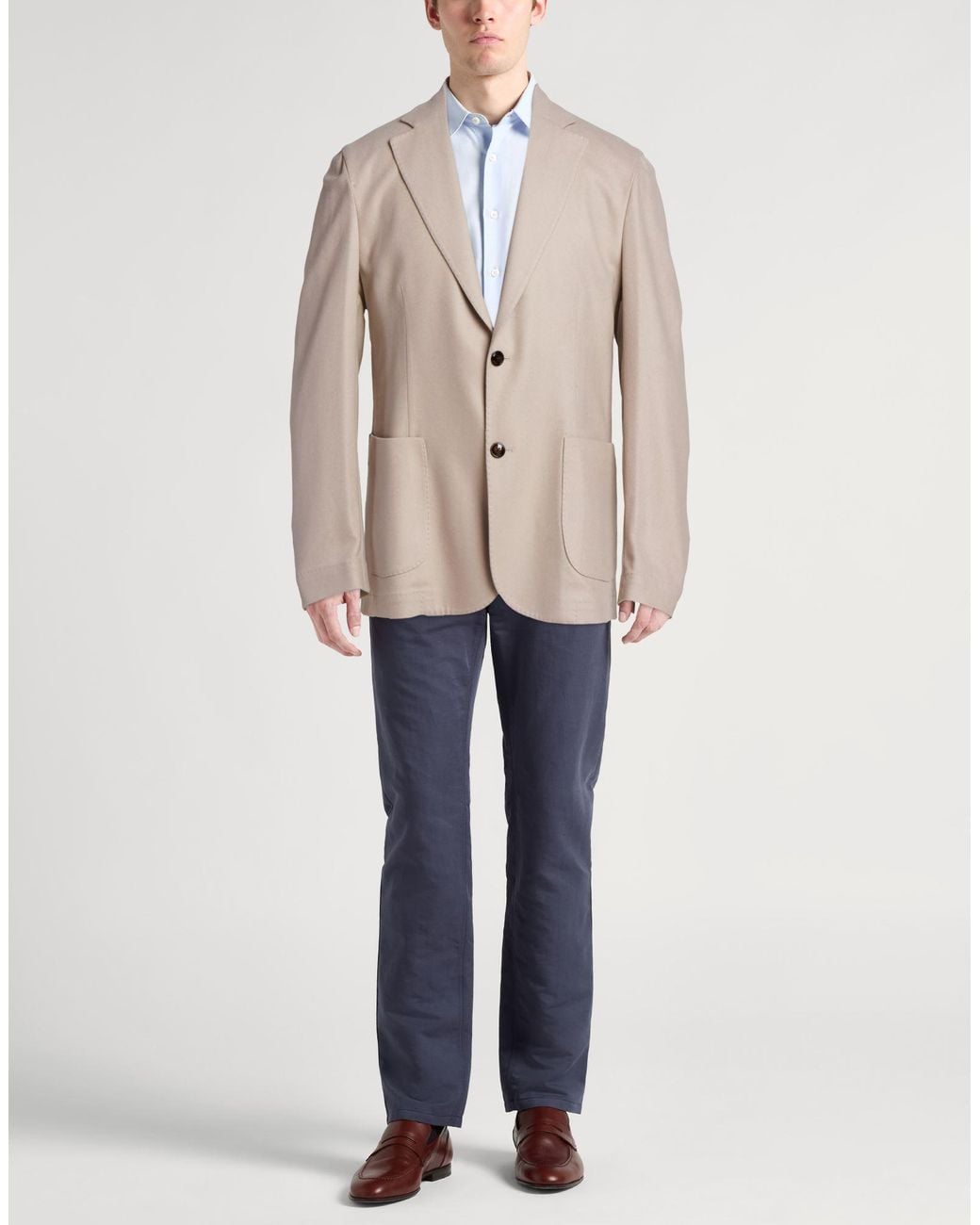 Barba Napoli Natural Blazer Cashmere, Elastane for men