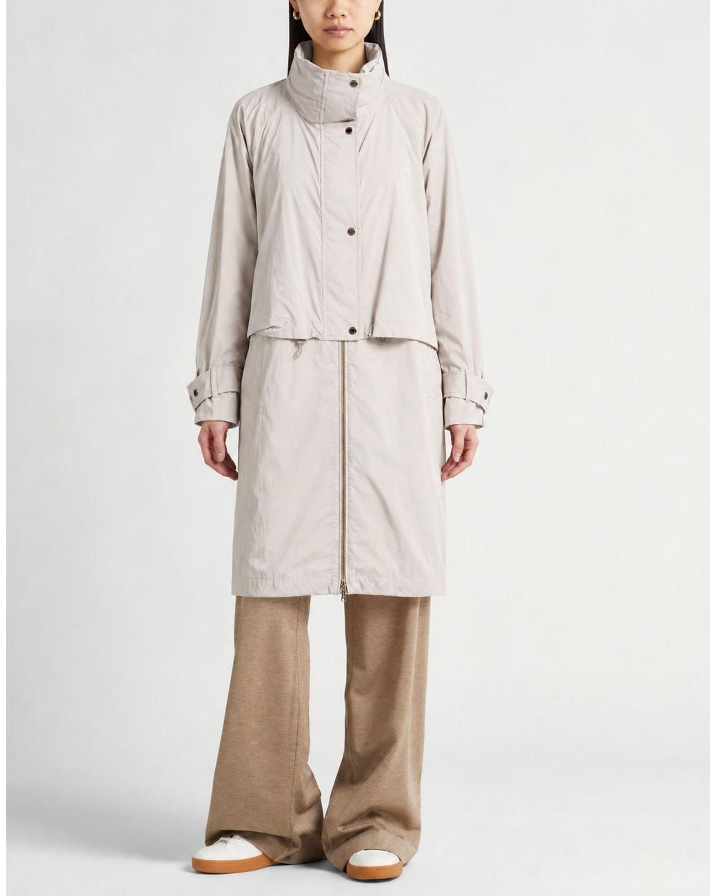 Moorer White Overcoat & Trench Coat