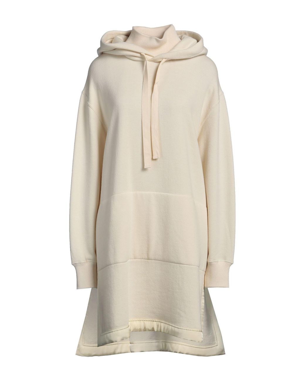 Jil Sander Natural Mini Dress Virgin Wool, Cotton