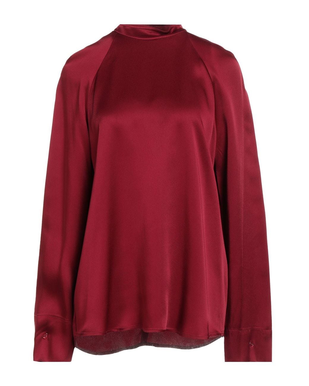 Semicouture Red Top Acetate, Viscose, Elastane