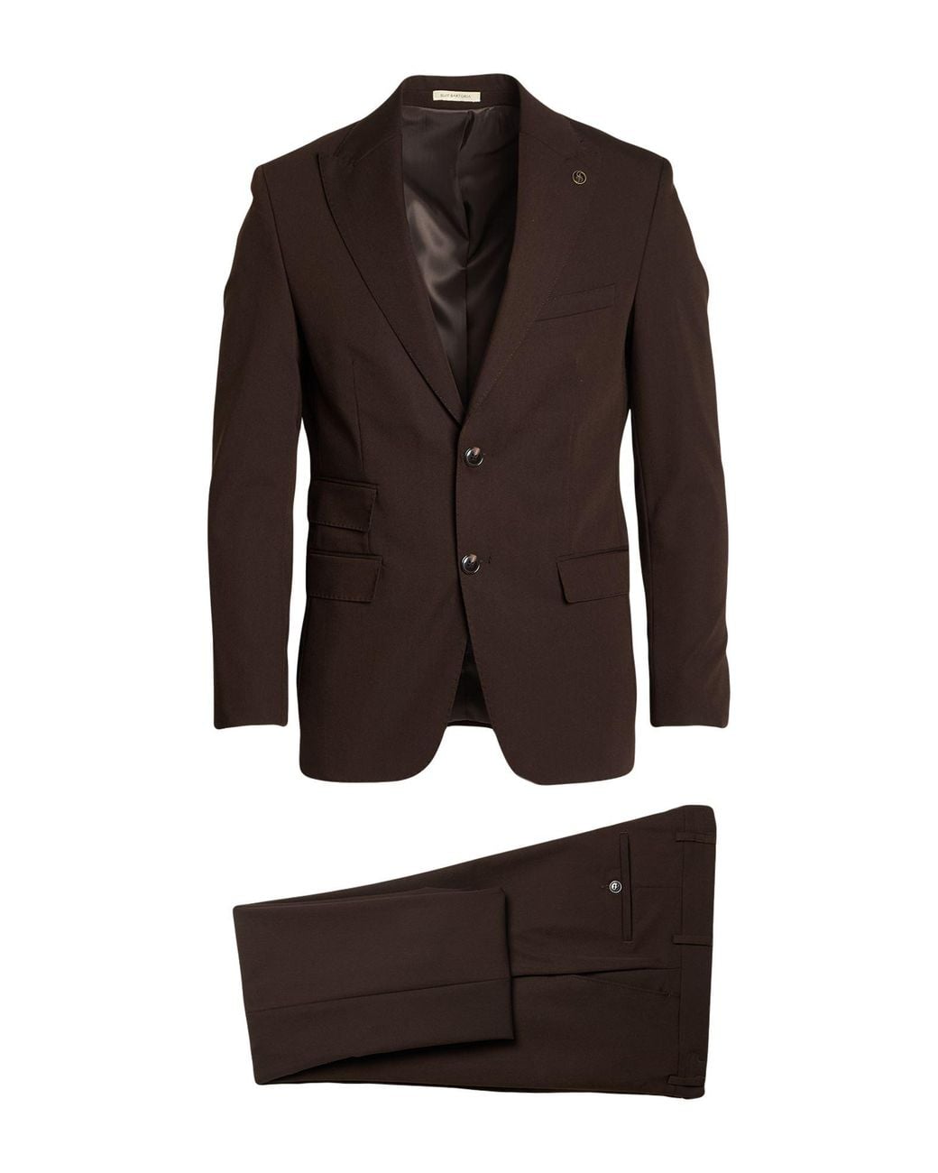 SUIT SARTORIA Brown Suit Pes, Viscose, Elastane for men