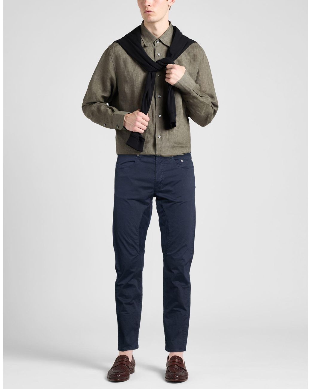 Siviglia Blue Pants Cotton, Elastane for men