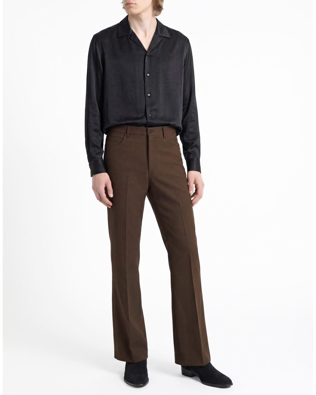 Amiri Brown Pants Polyester, Virgin Wool for men
