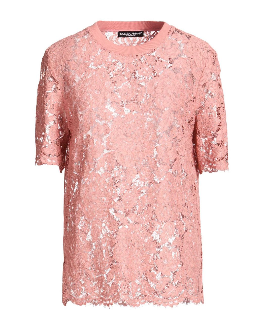 Dolce & Gabbana Pink Antique Rose Top Viscose, Cotton, Polyamide
