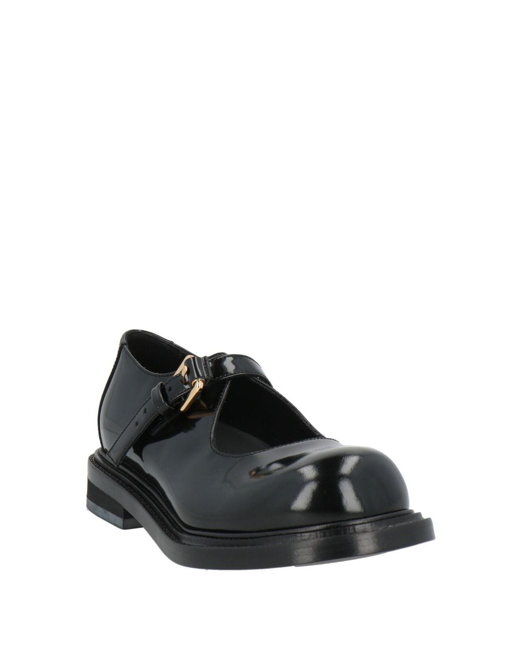 Moschino Black Couture Ballet Flats Leather