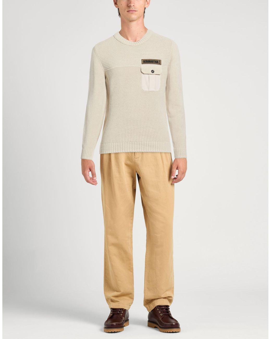 Aeronautica Militare Natural Sweater Cotton for men