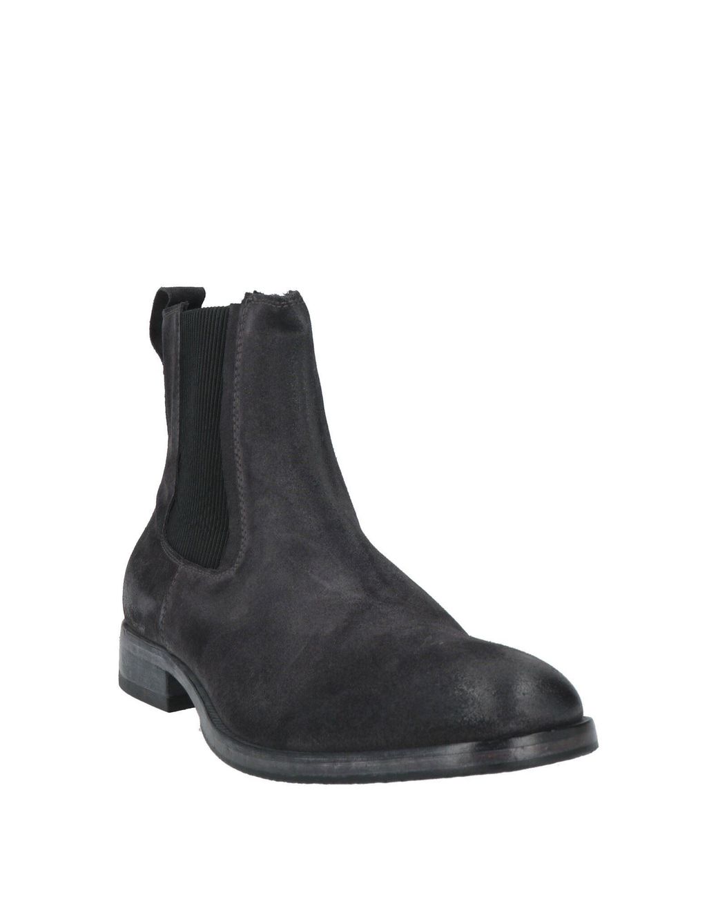 Moma Black Charcoal Ankle Boots Leather for men