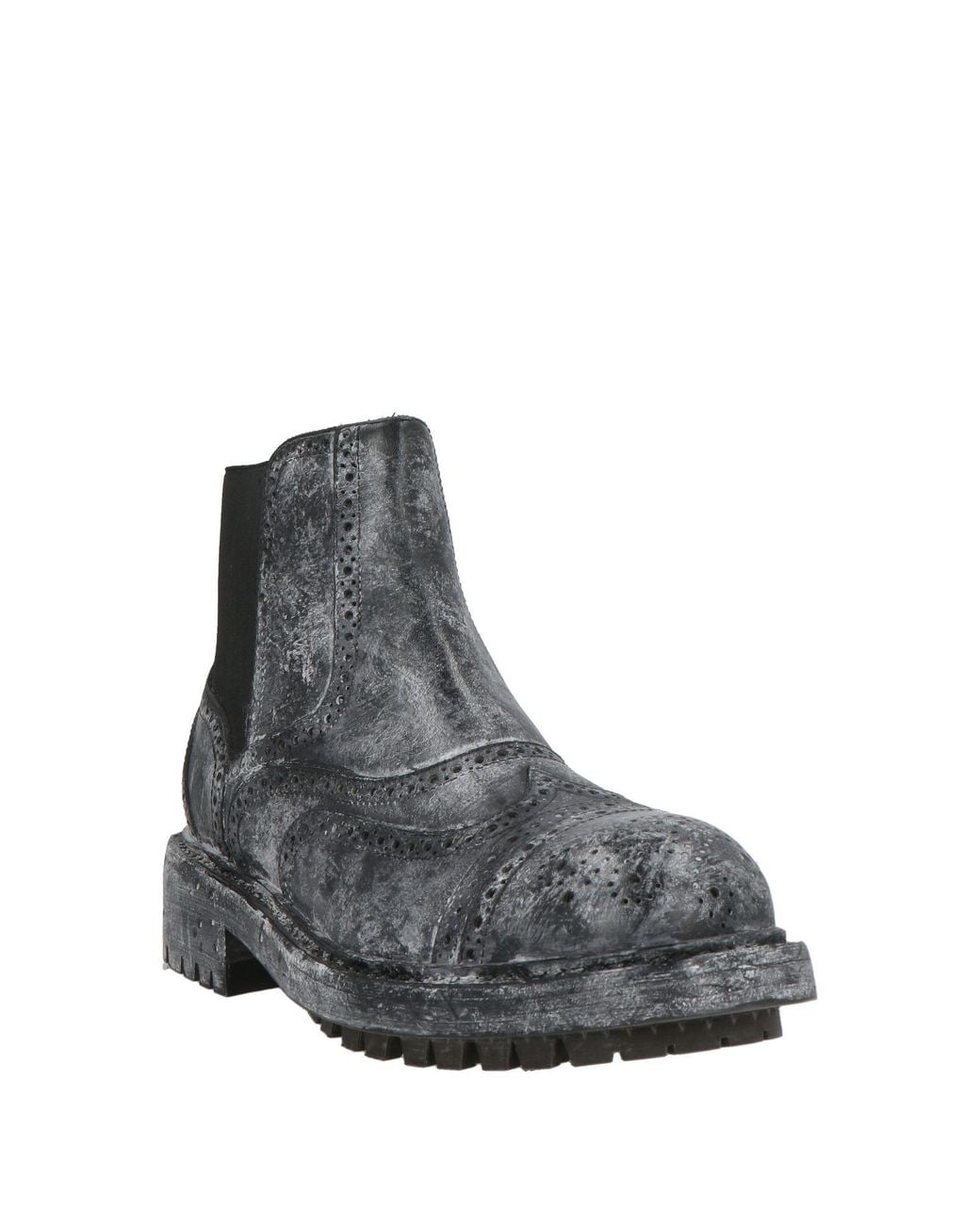 Dolce & Gabbana Gray Ankle Boots Leather for men