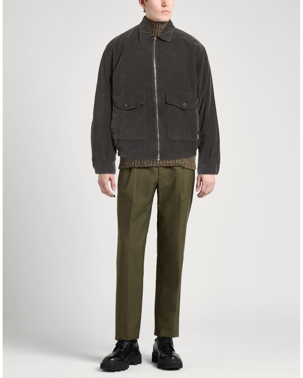 Crossley Black Charcoal Jacket Cotton for men