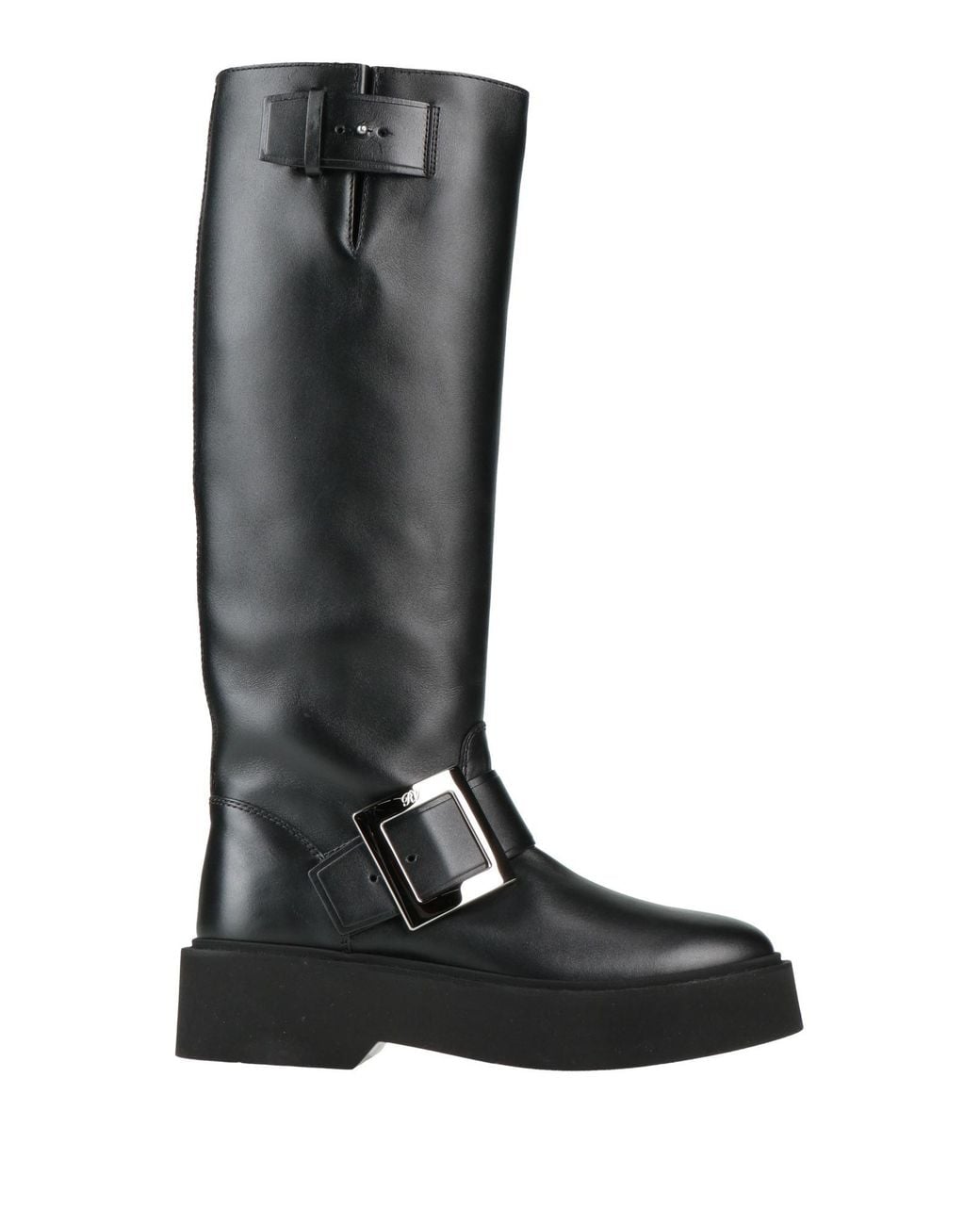 Roger Vivier Black Boot Leather