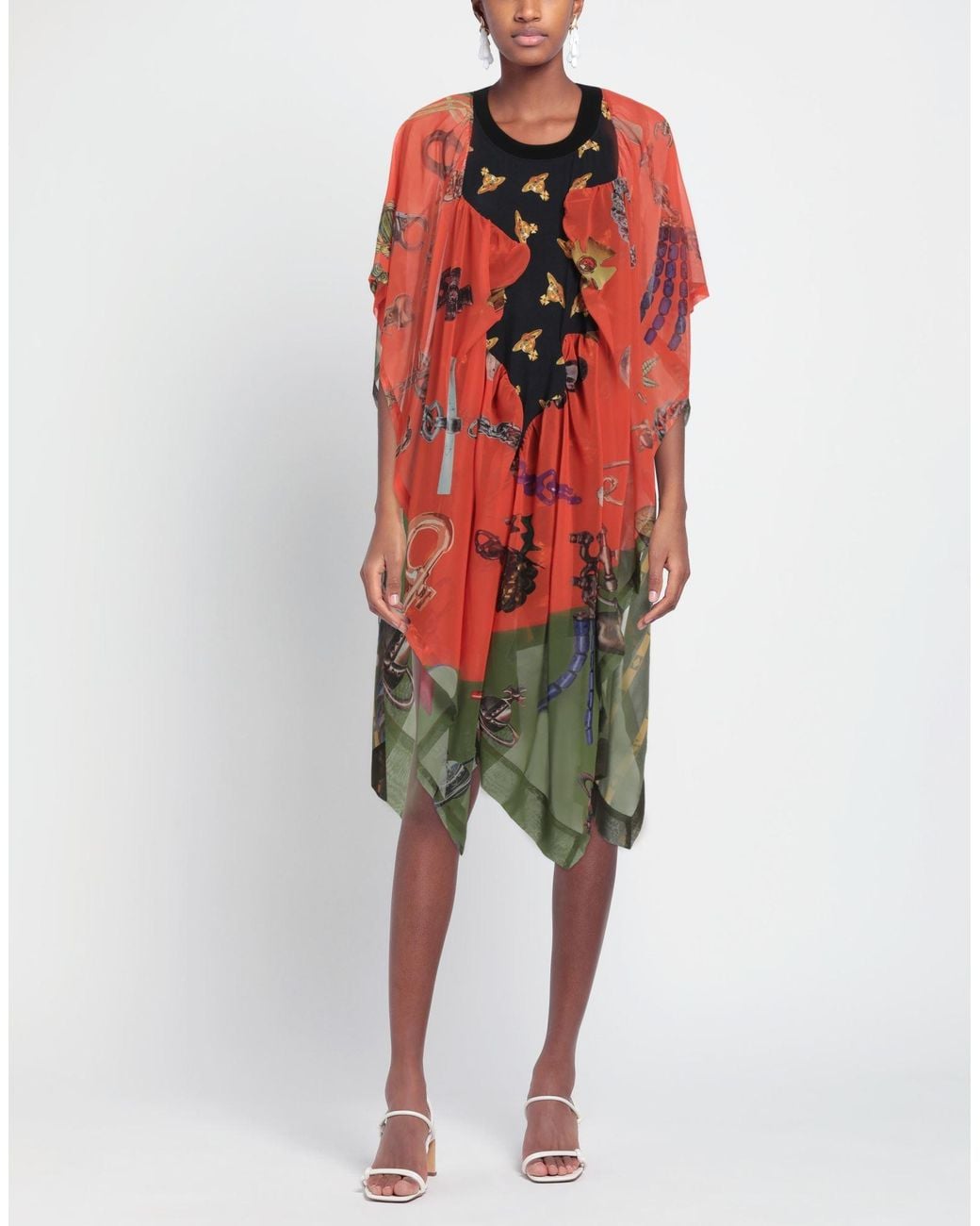 Vivienne Westwood Red Mini Dress Viscose, Elastane, Polyester