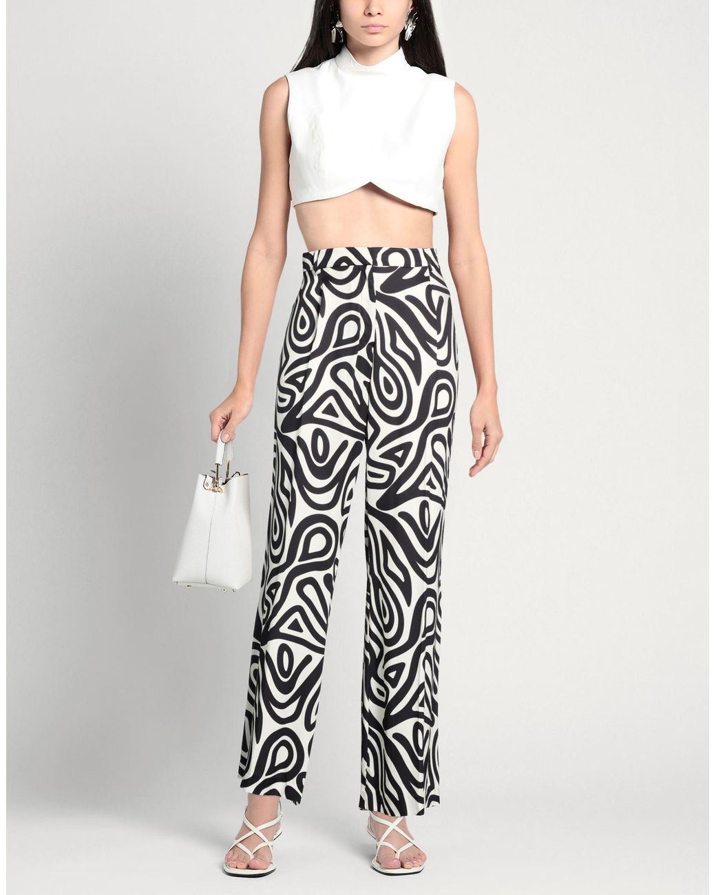 Officine Generale White Pants Viscose