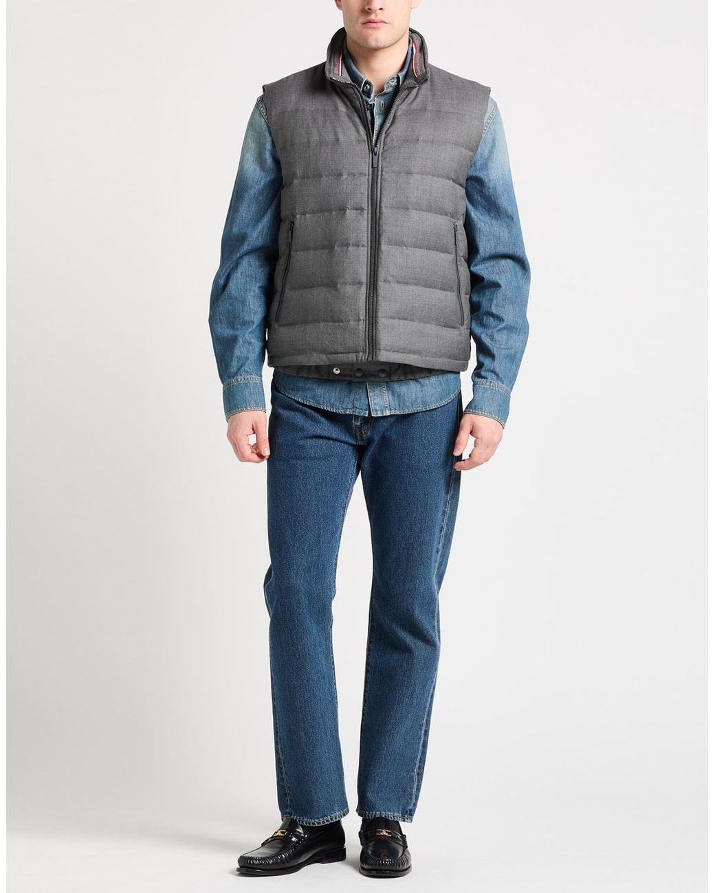 Thom Browne Gray Vest Wool for men