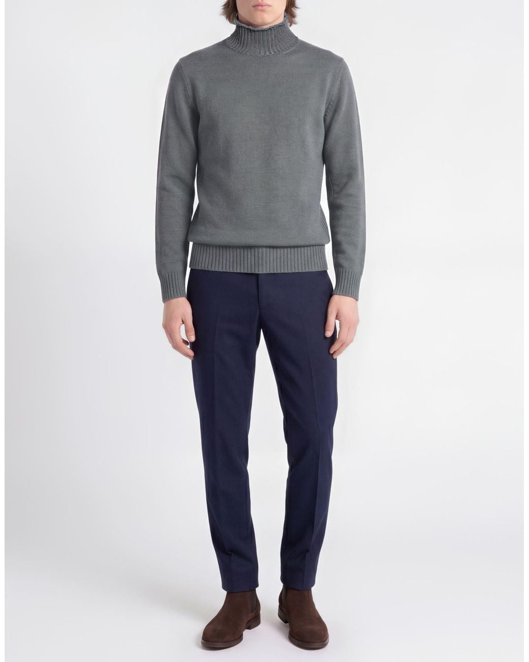 Kangra Gray Turtleneck Wool for men