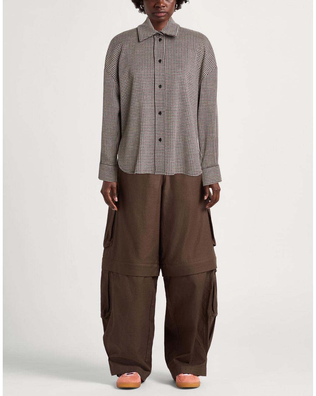 Harris Wharf London Gray Shirt Cotton, Virgin Wool