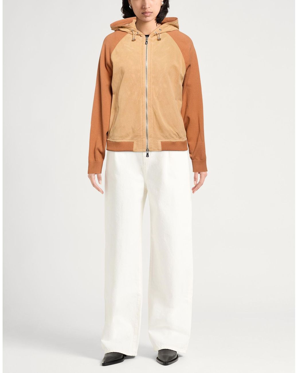 Eleventy Orange Jacket Sheepskin