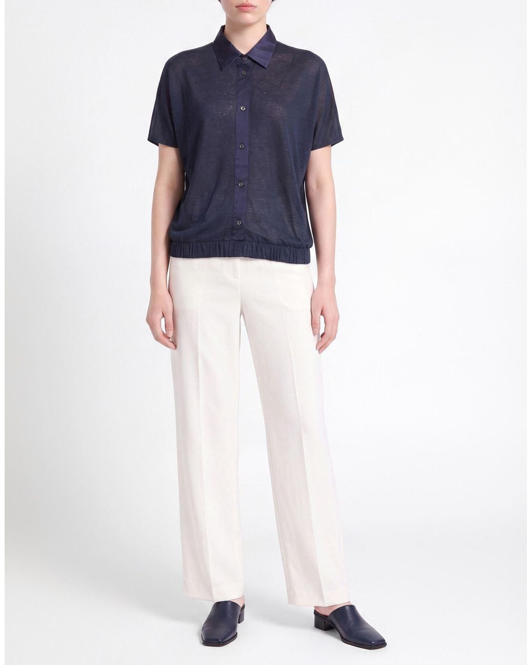 Gran Sasso Blue Midnight Top Linen