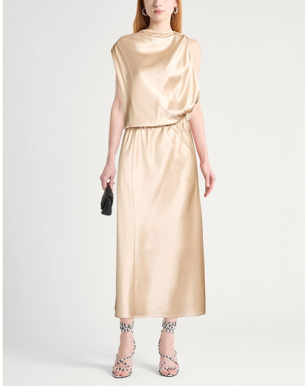 Magda Butrym Natural Maxi Dress Silk, Elastane