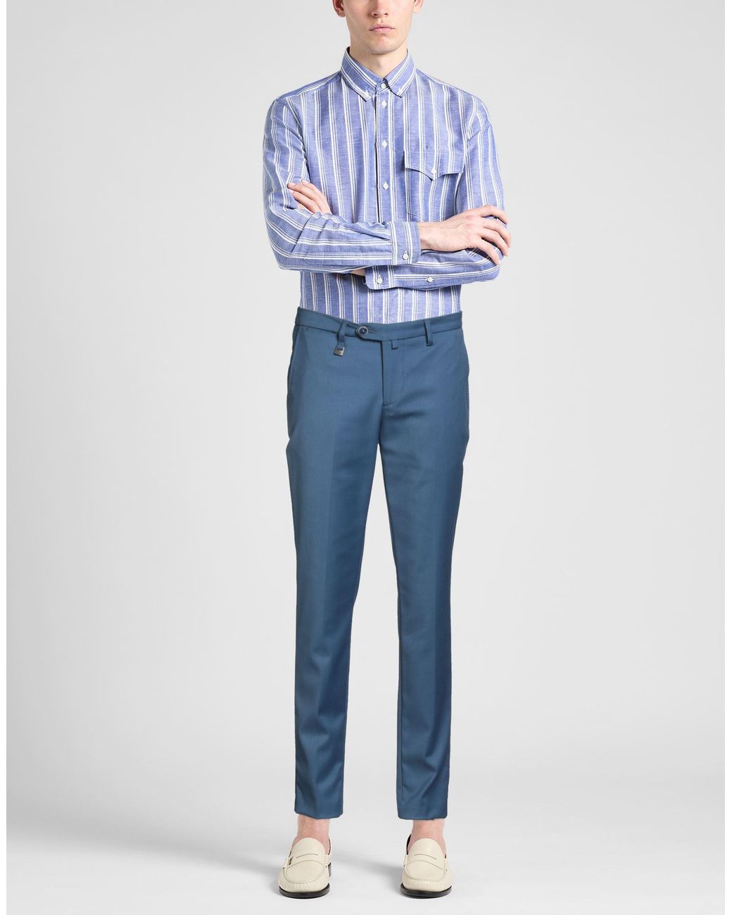 Barbati Blue Midnight Pants Polyester, Viscose, Elastane for men