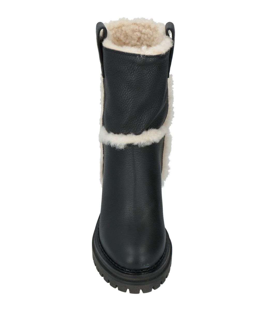 Sergio Rossi Black Ankle Boots Shearling
