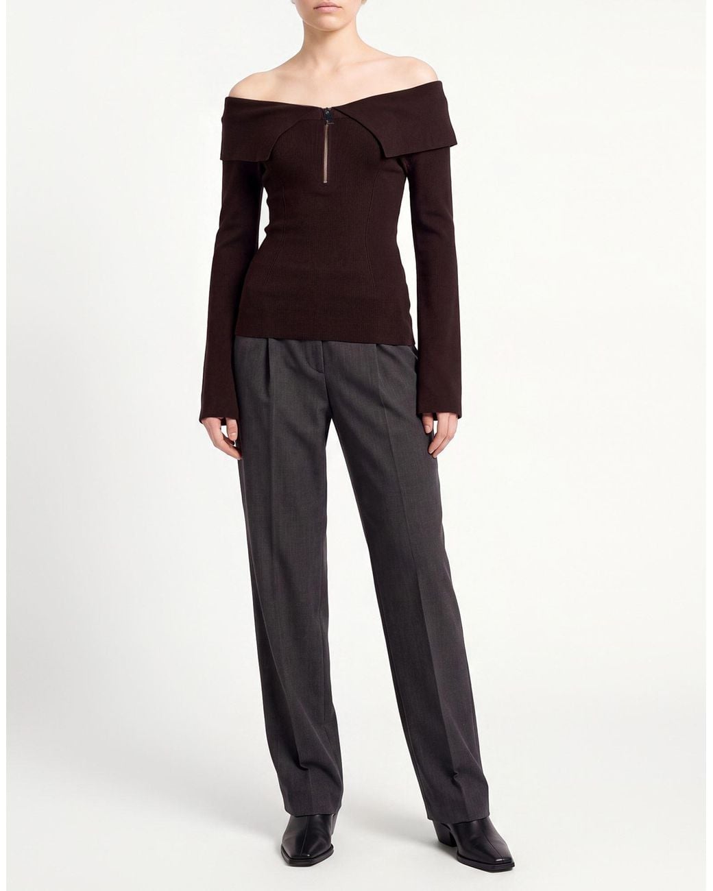 Liviana Conti Brown Sweater Viscose, Polyester