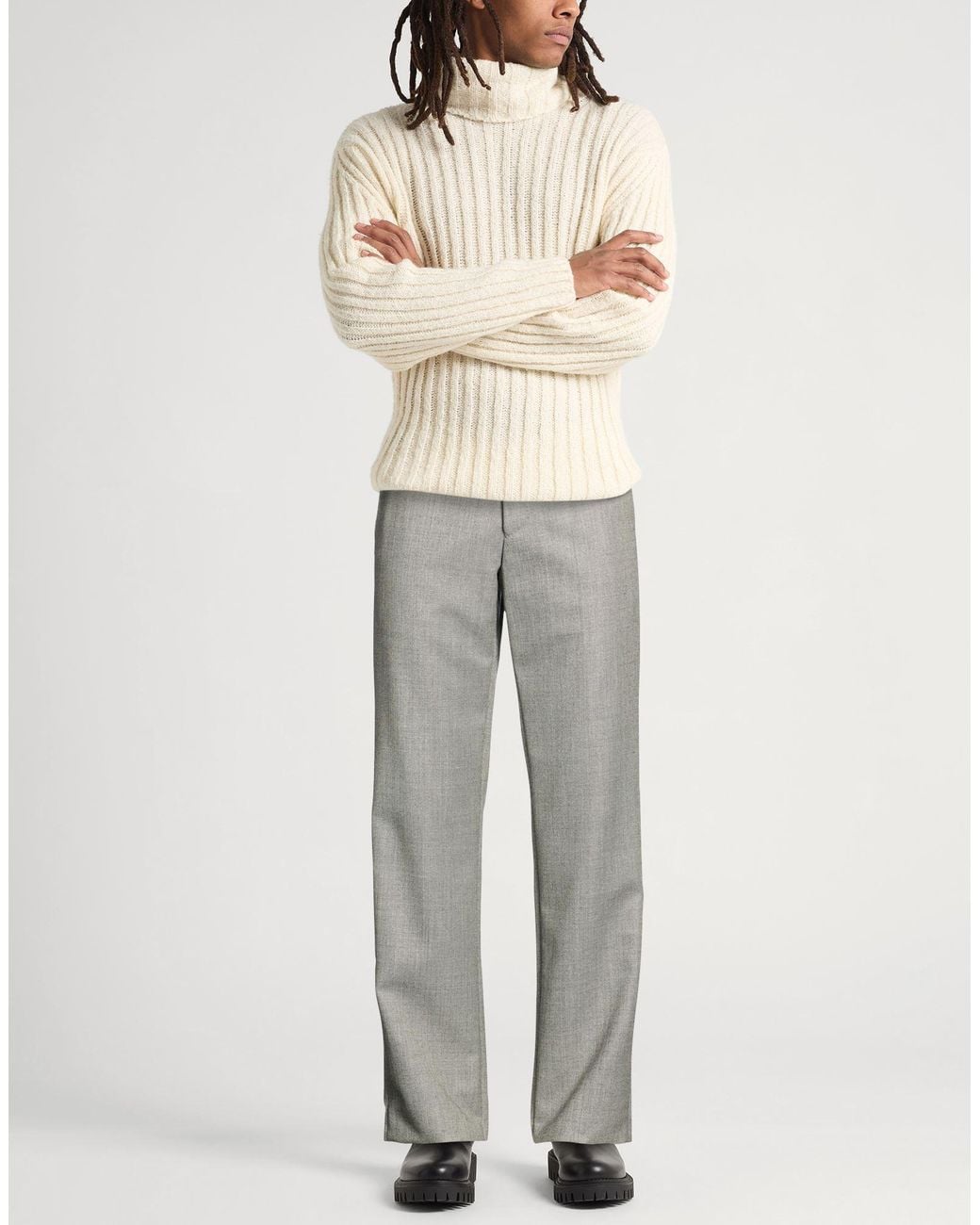 Lardini Gray Pants Wool for men