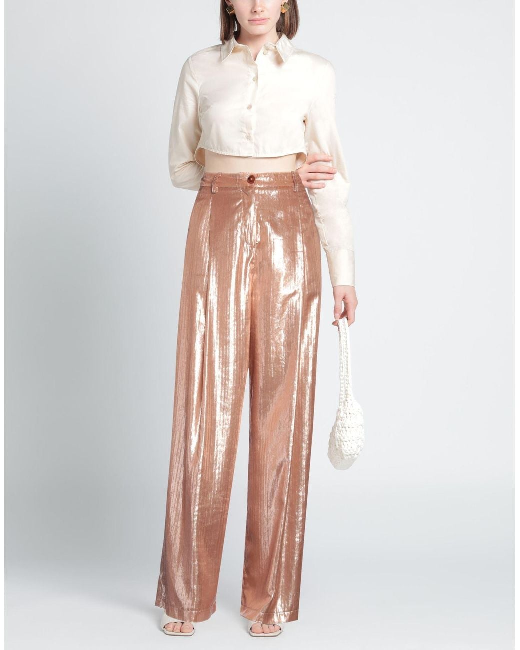 Alysi Natural Camel Pants Polyester
