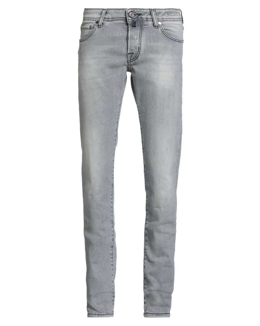 Jacob Cohen Gray Jeans Cotton, Elastomultiester, Elastane, Polyester for men