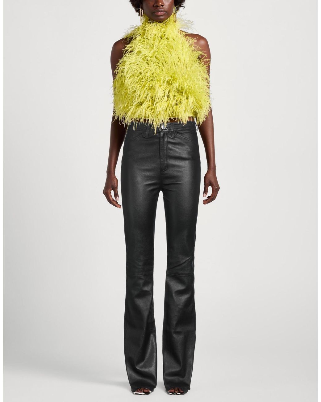 SPRWMN Gray Pants Leather