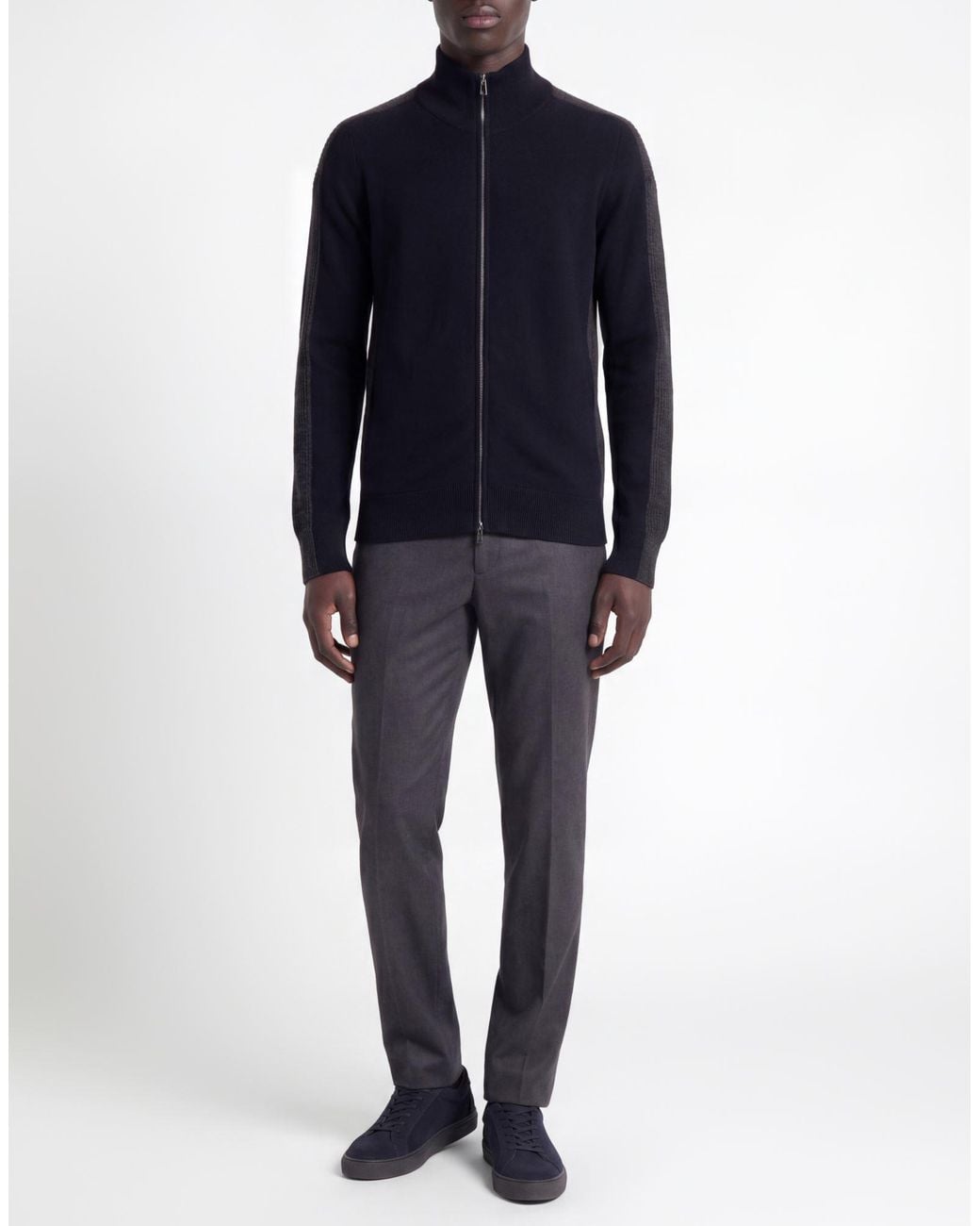 Roberto Collina Blue Midnight Cardigan Wool for men
