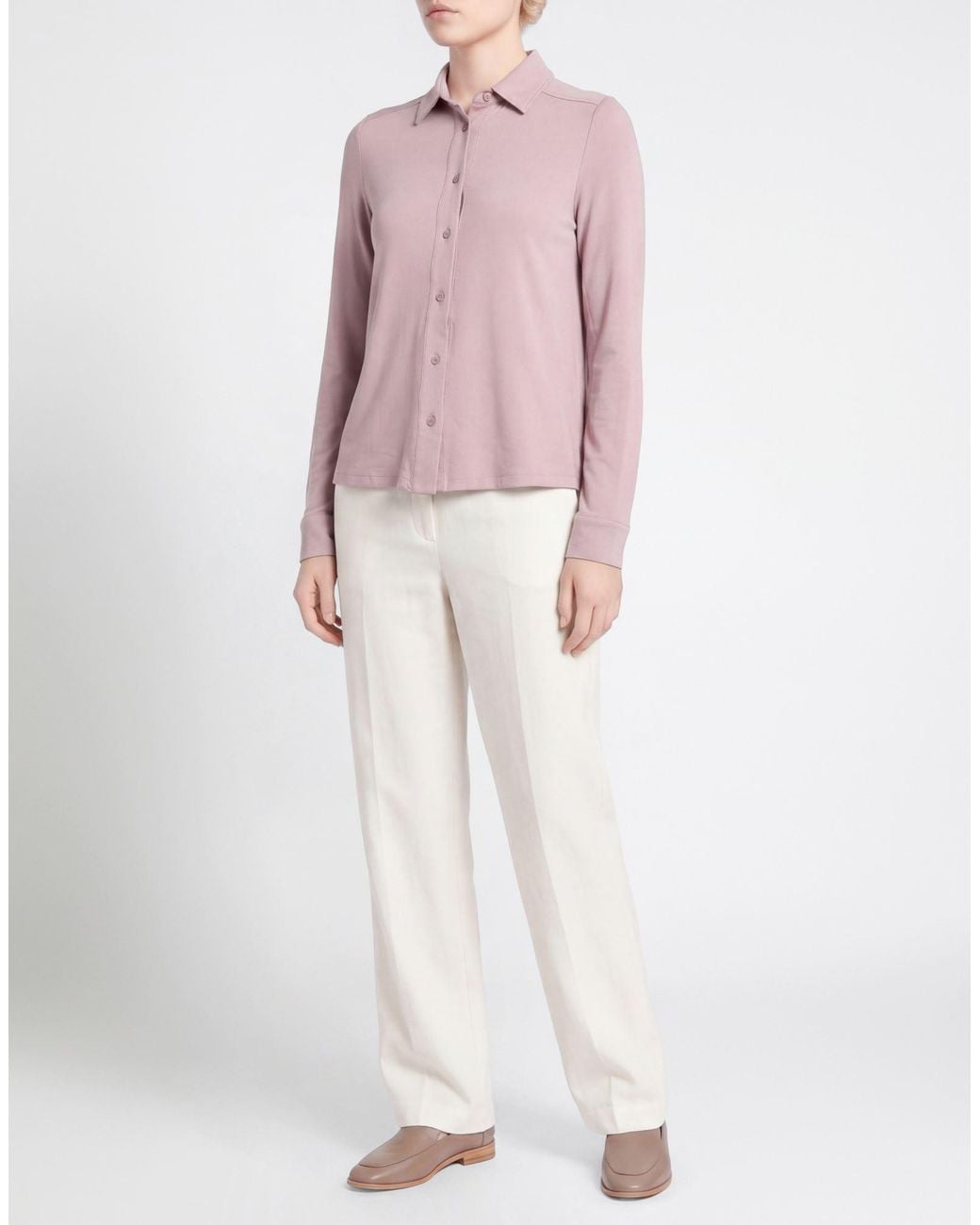 Majestic Filatures Pink Antique Rose Shirt Viscose, Elastane