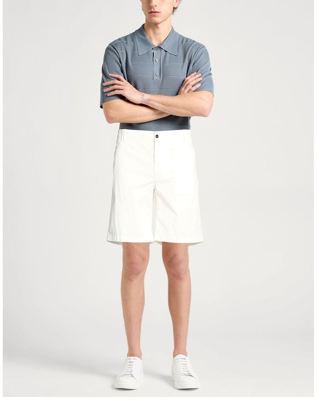 Drumohr White Shorts & Bermuda Shorts Cotton, Elastane for men