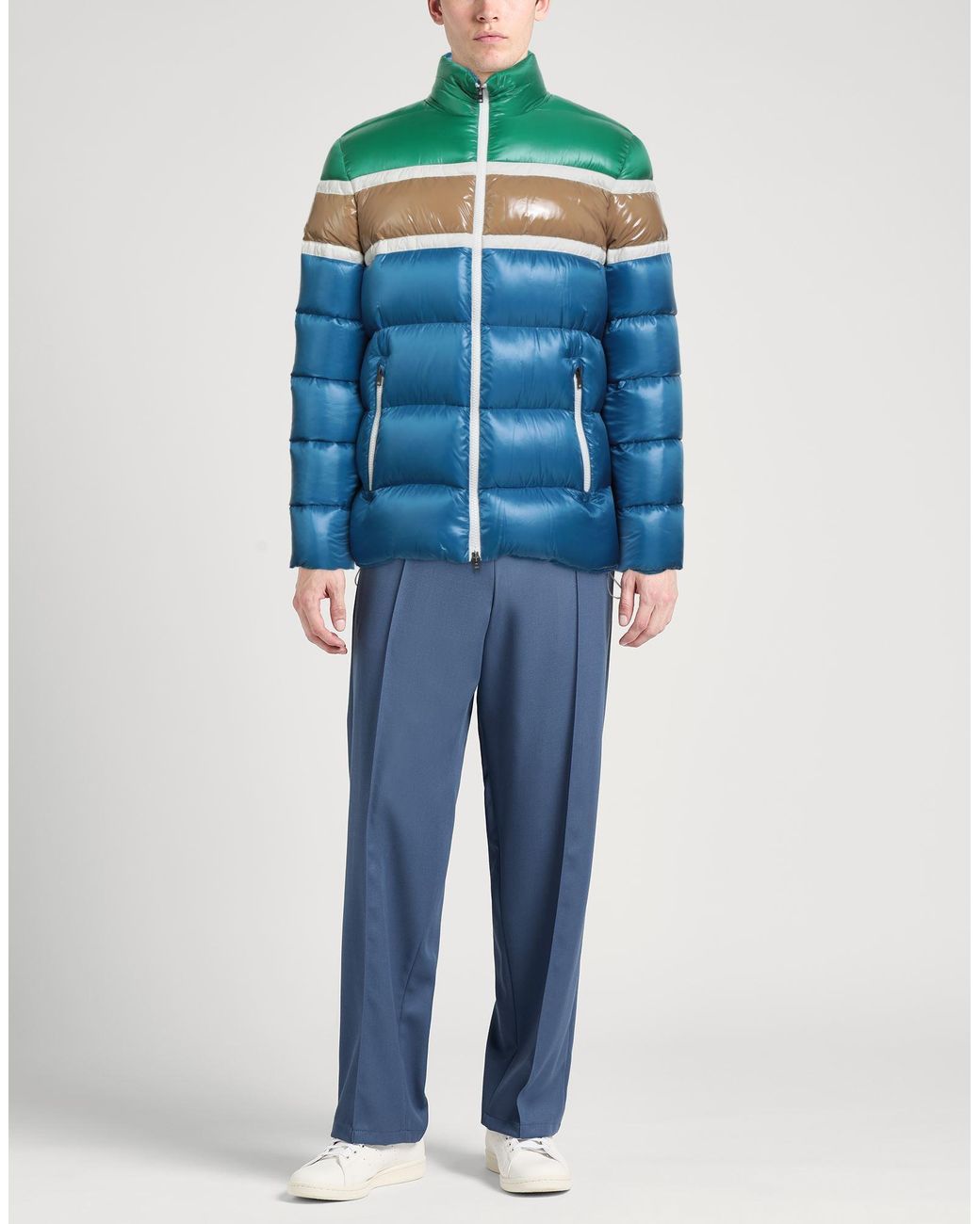 Herno Blue Azure Puffer Polyamide, Polyurethane for men
