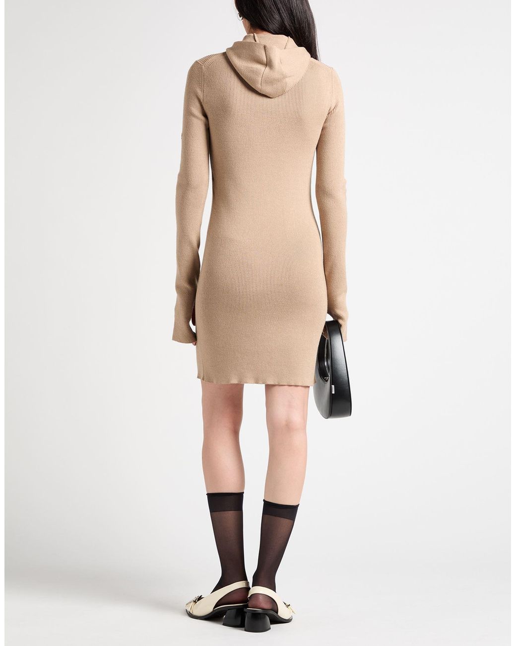 Fendi Natural Mini Dress Wool, Silk, Polyamide, Elastane