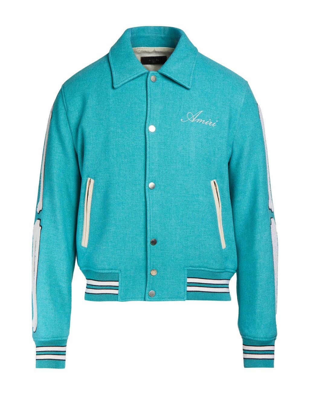 Amiri Blue Jacket Wool, Polyamide for men