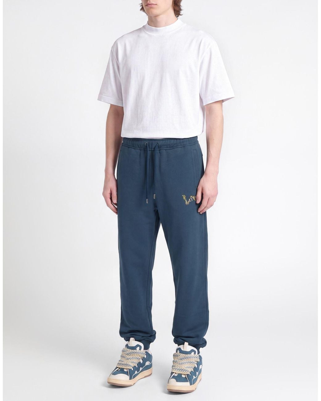 Lanvin Blue Deep Pants Cotton for men