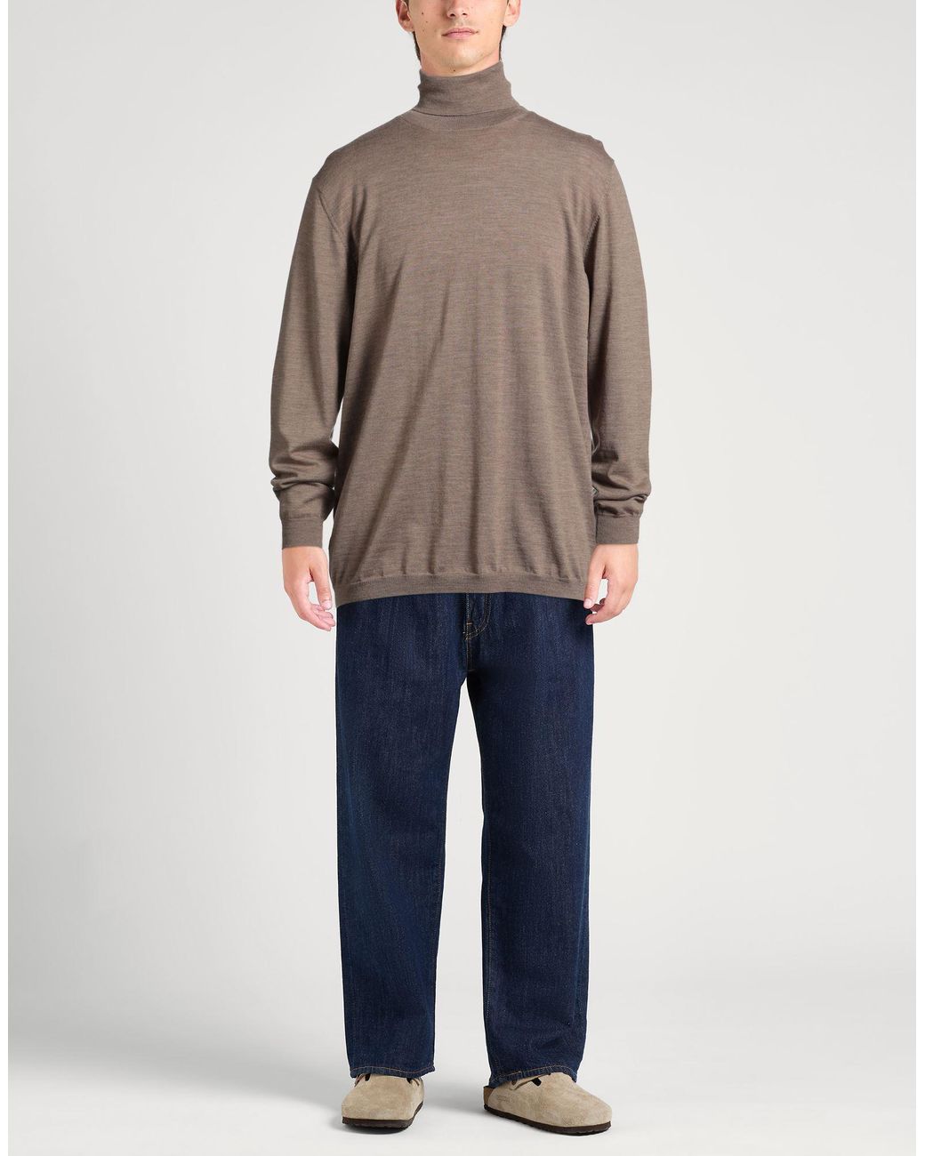 SEVENTY VENEZIA Brown Turtleneck Virgin Wool for men