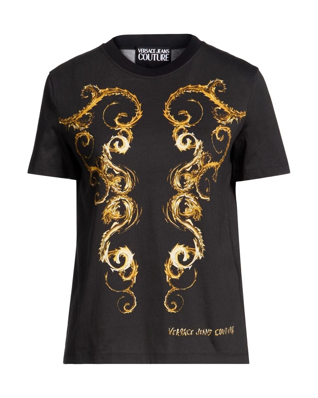 Versace Jeans Couture Black T-Shirt Cotton