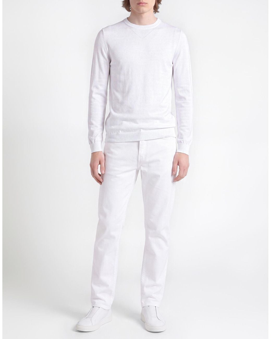 Bellwood White Sweater Cotton for men