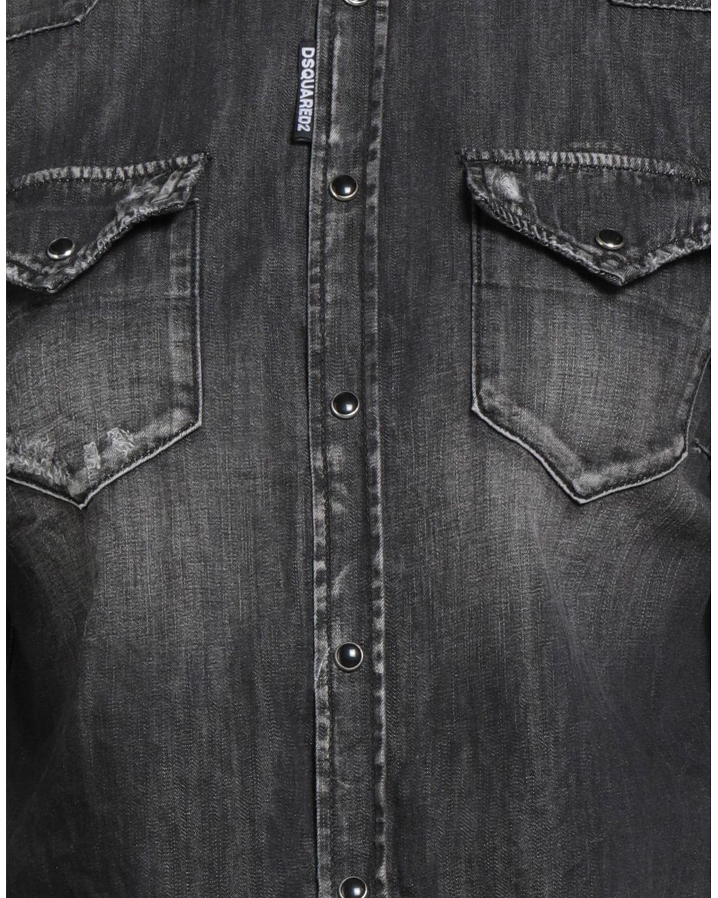 DSquared² Gray Denim Shirts
