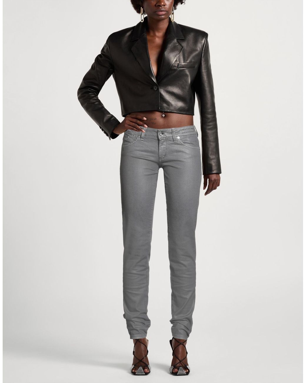 Jacob Cohen Gray Jeans Cotton, Polyester, Elastane