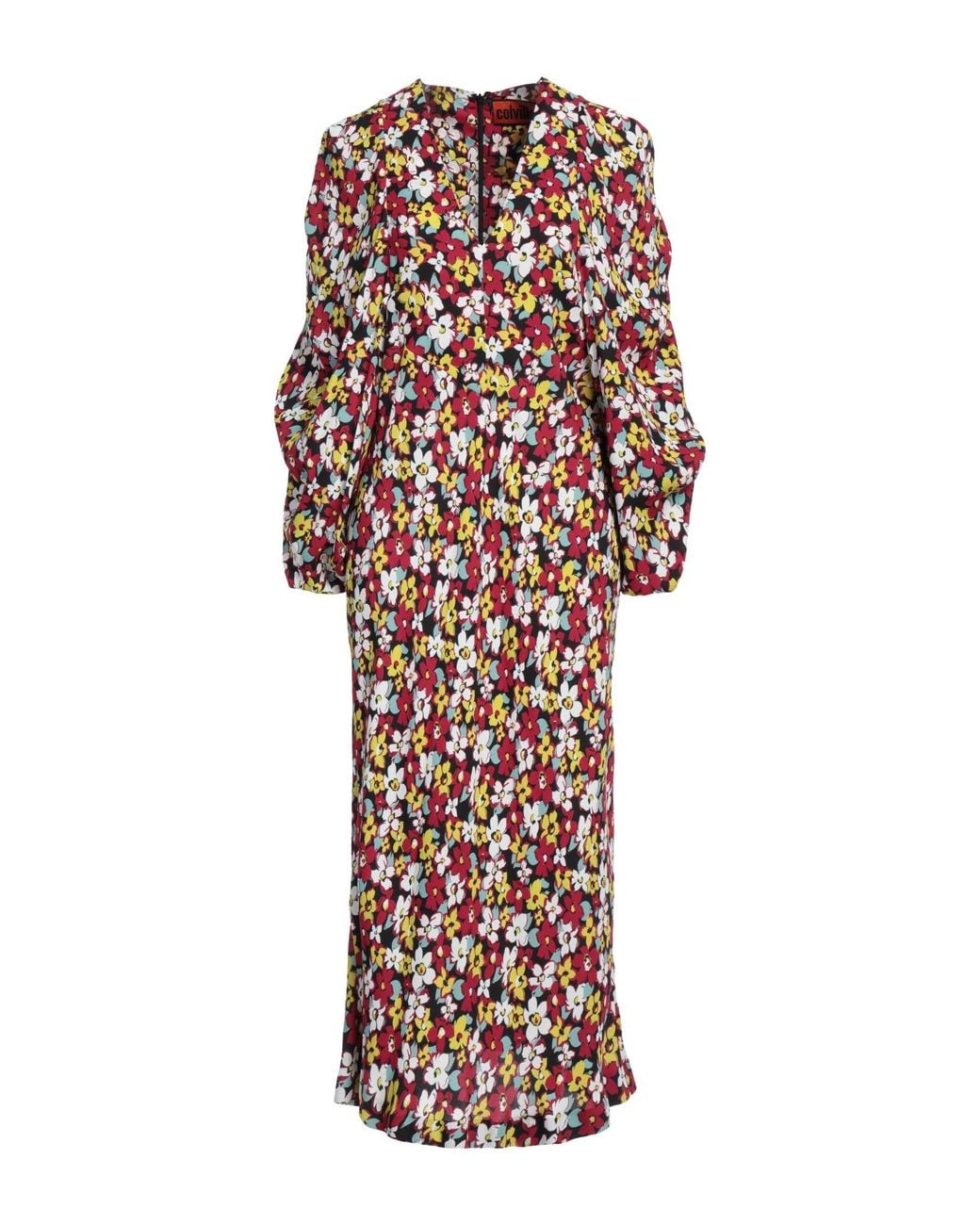 Colville White Garnet Midi Dress Viscose
