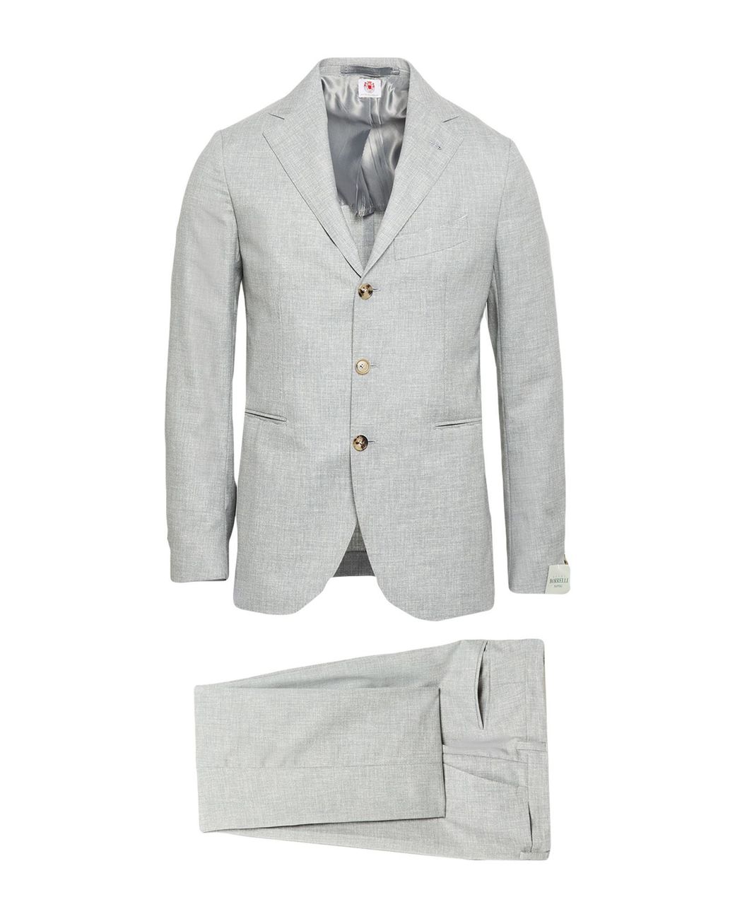 Luigi Borrelli Napoli Gray Light Suit Virgin Wool for men