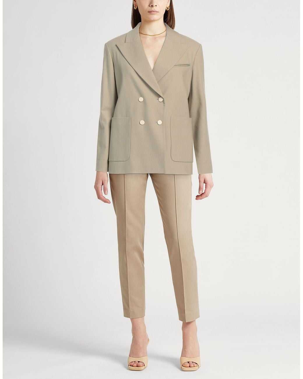 Alysi Natural Blazer Viscose, Polyester, Wool, Elastane
