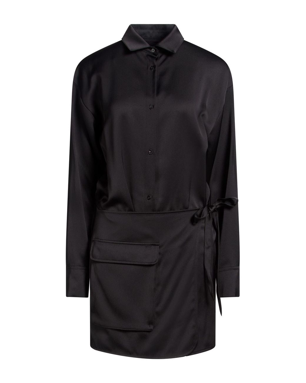 Emporio Armani Black Mini Dress Polyester, Viscose, Elastane