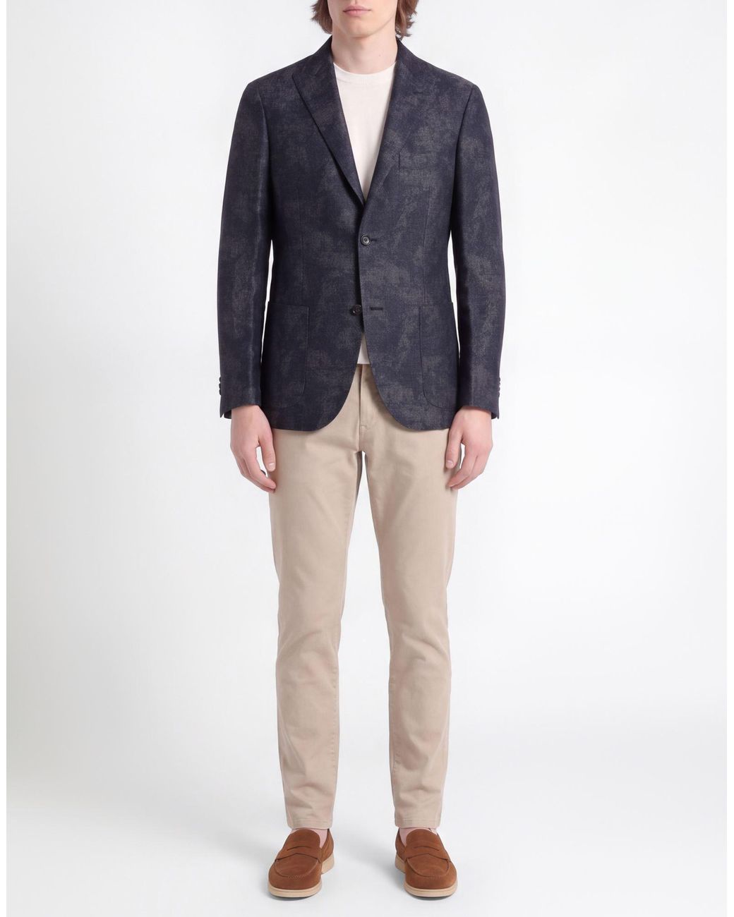 Montedoro Blue Midnight Blazer Linen, Cotton for men