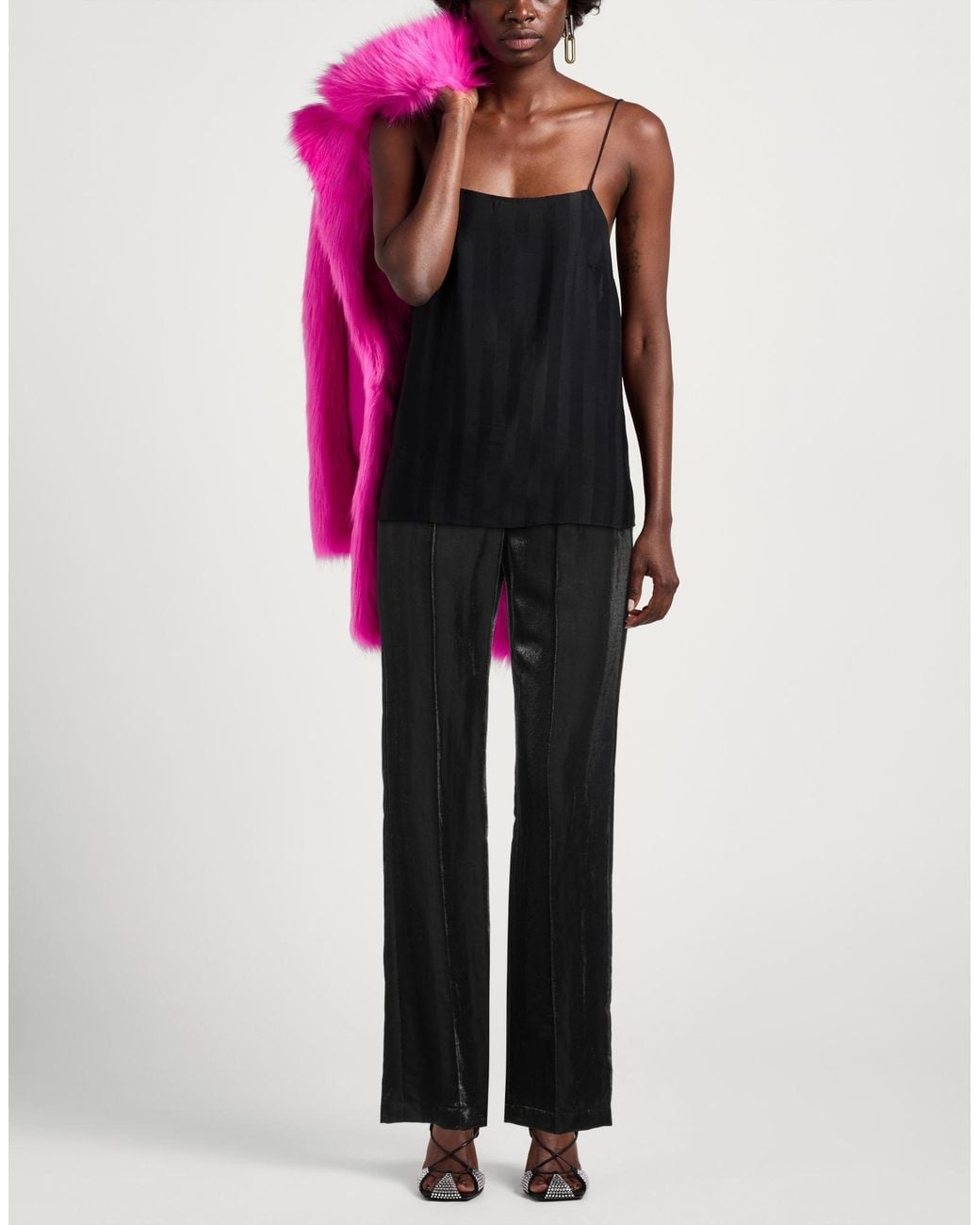 Dondup Black Pants Virgin Wool, Polyamide