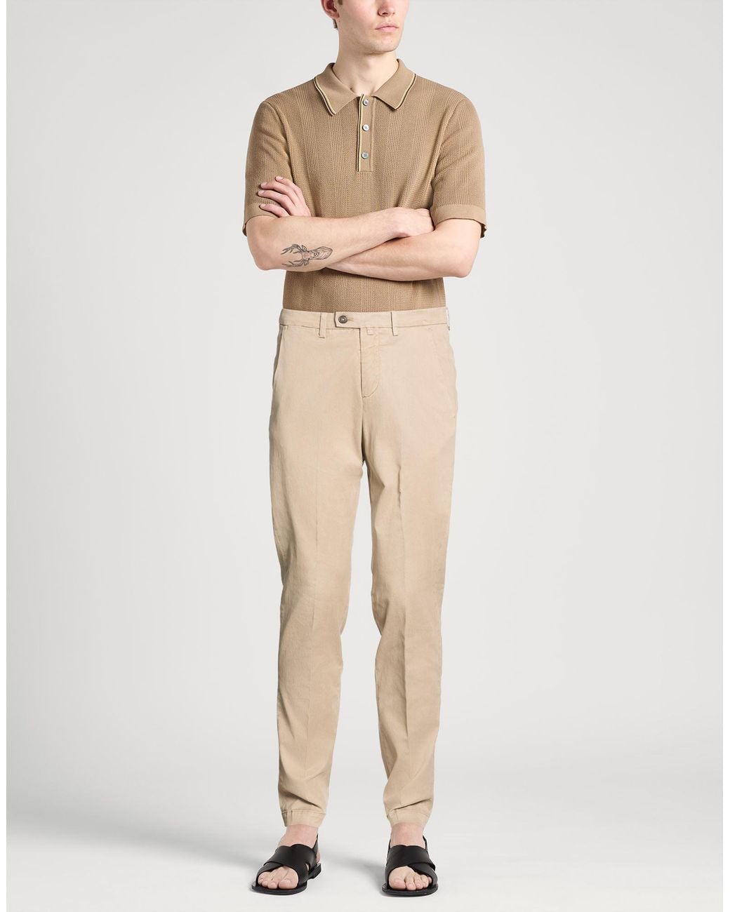 Corneliani Natural Pants Cotton, Tencel, Silk, Elastane for men